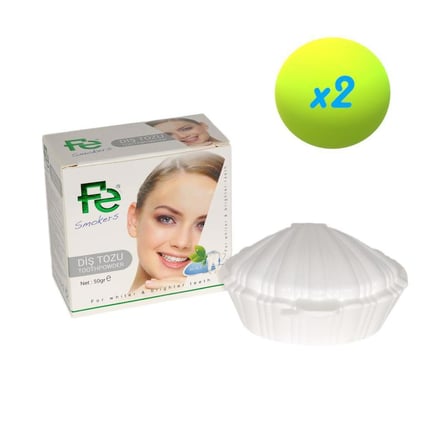 Fe Smokers Nane Florürlü Beyazlatıcı Diş Tozu 50gr 2 Adet