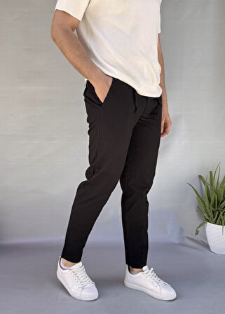 Bel Lastik İpli Arka Cep Kapaklı Jogger