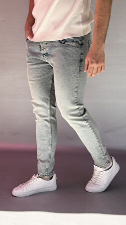 Yeşil-Mavi Yıkamalı Slim Fit Jean