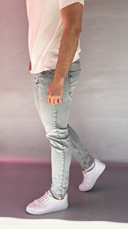 Yeşil-Mavi Yıkamalı Slim Fit Jean
