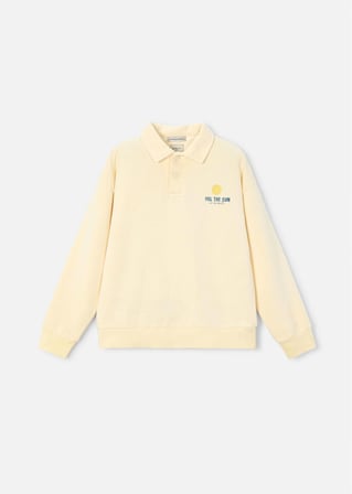 The Boston Kids  Erkek Çocuk Polo Yaka Sweatshirt Sarı 6422