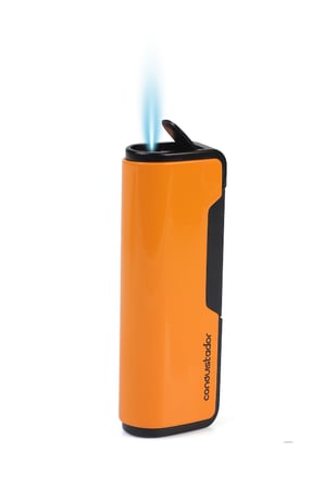 Conquistador Tek Torch Pürmüz Sarı Siyah Metal Puro Çakmağı CNQ-033