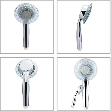 Yapıtaşı Yt256 Elif Ledli Banyo Duş Başlığı mavi ışıklı 1Fonksiyonlu