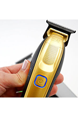 Supreme Trimmer Gold Recharge Trimmer – 3 Şarj Seçeneği, Çıkarılabilir Pil, RGB LED Göstergeli