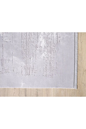 Murano 6431d Krem Gri Modern Desen Makine Halısı