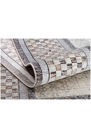 Kuvars Da12b Krem Modern Desen Halı