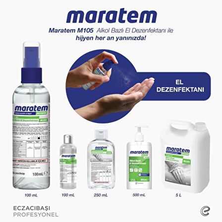 Eczacıbaşı Maratem M105 Alkol Bazlı El Dezenfektanı 5 Litre