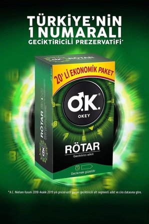 Okey Rötar Prezervatif Ekonomik 20li - 5 Adet