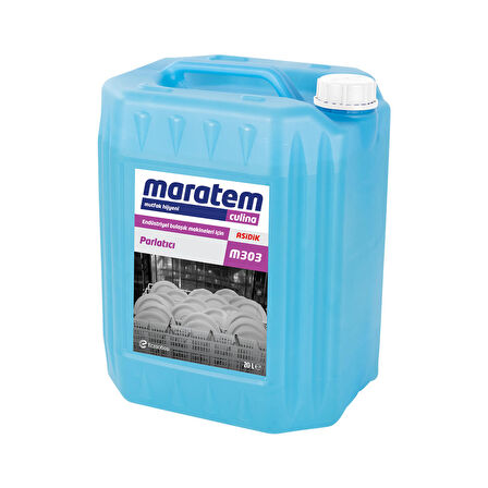 Maratem M302 + M303 Endüstriyel Bulaşık Makinesi Deterjanı + Parlatıcı 20 L