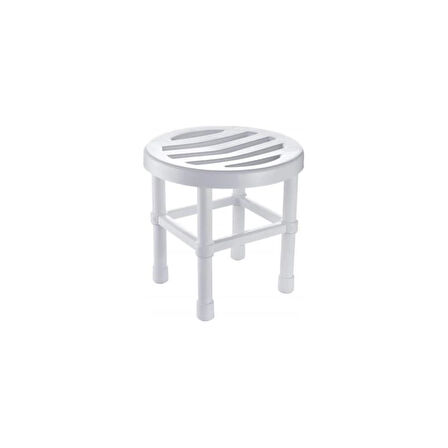 Çelik Ayna Yuvarlak Tabure