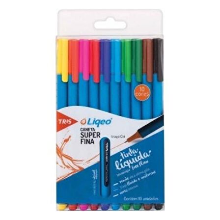 Liqeo Fineliner Kalem 10 Renk