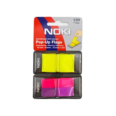 Noki Memo Pop-Up Flags Yapışkanlı İşaretleyici 130 Yaprak(26006B)