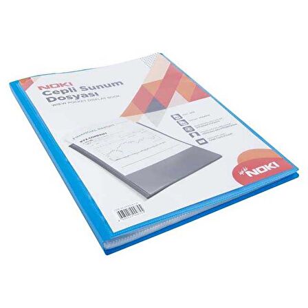 Noki Sunum Dosyası Cepli 100’lü Mavi  641100-N-130
