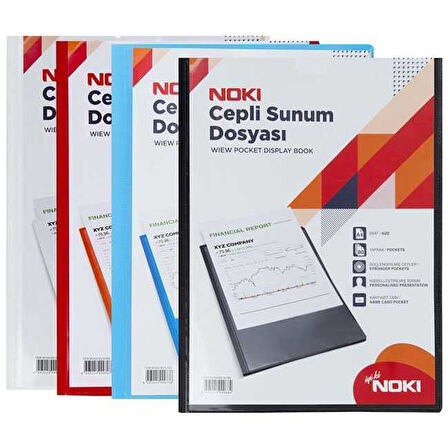 Noki 20 Yaprak Cepli Mavi Sunum Dosyası 64120-N
