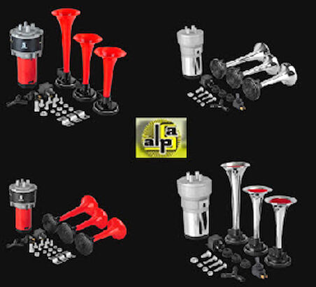 Unıversal Korna Kompresörlü-24v 3lü - Seger-80kh24.000.03b