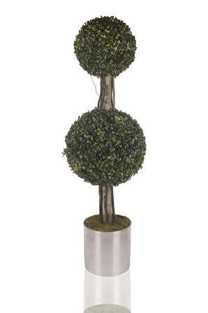 Yapay Ağaç Şimşir Top Büyük Ve Orta Top 2li Model 120x35cm