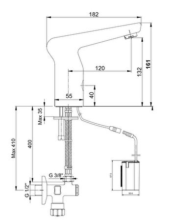 E.C.A Fotoselli Lavabo Bataryası Pilli 108108017