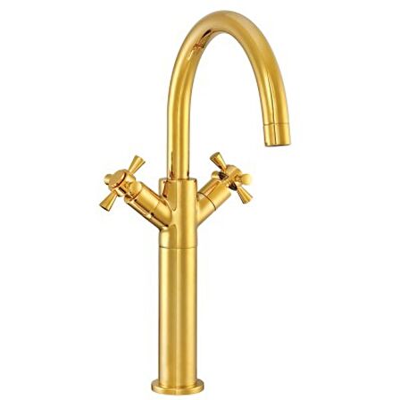 E.C.A Quadrille Yüksek Tip Lavabo Bataryası- Altın 102808614