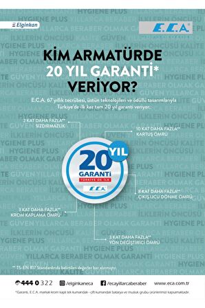 Eca Tiera Yüksek Tip Lavabo Bataryası- Krom Siyah 103588002