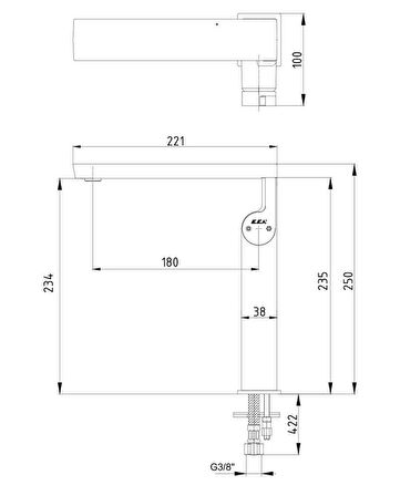 E.C.A Icon Yüksek Tip Lavabo Bataryası 102188044h