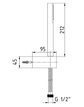 E.C.A Minimal Banyo Duş Seti Takımı El Duşu 102117308