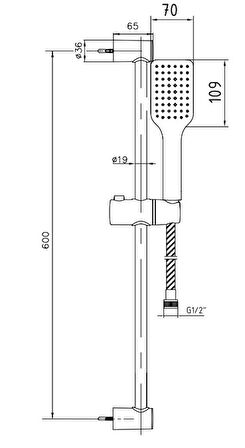 ECA Tiera Banyo Hareketli Sürgülü Duş Seti Üst Takımı Altın Renkli 102846075