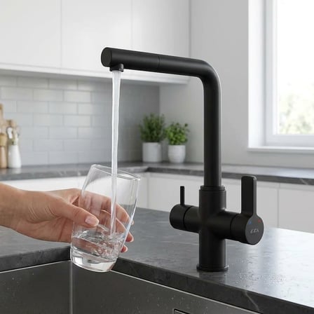 Eca Life Dual Flow (Çift Akışlı) Arıtmalı Mutfak Bataryası Mat Siyah 102118781C1