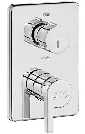 E.C.A Icon 102167201H-KDE+102166201 Gümüş Banyo Bataryası