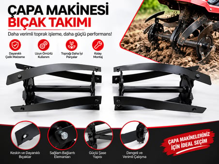 Çapa Makinesi Ot Toplamayan Çapa Bıçak Takımı 32 mm Aks