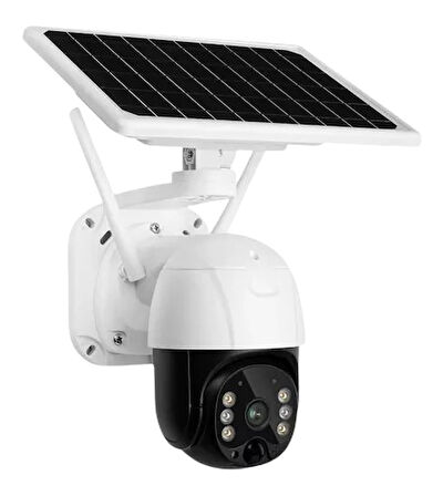 Güvenlik Kamerası Solar Panelli Su Geçirmez Gece Görüş Destekli Wifi Bağlantılı Kamera