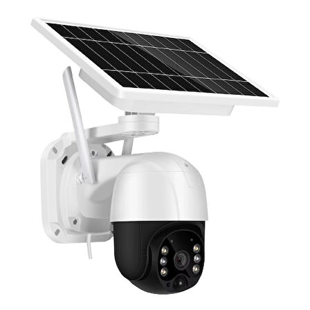 Güvenlik Kamerası Solar Panelli Su Geçirmez Gece Görüş Destekli Wifi Bağlantılı Kamera
