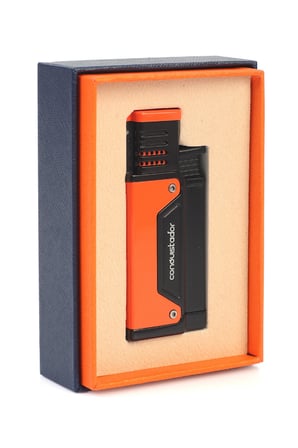 Conquistador Tek Torch Pürmüz Turuncu Siyah Delicili Metal Puro Çakmağı CNQ-032