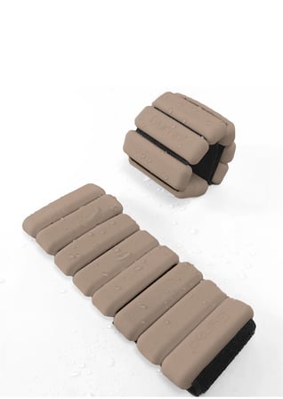 Gymo Pro Series Ayarlanabilir Silikon Bilek Ağırlığı 2x500gr Toprak