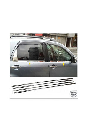 Daihatsu Terios Uyumlu Krom Cam Çıtası 4 Parça 2005 Ve Üzeri Paslanmaz Çelik