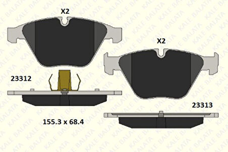 Bmw Fren Balatası On Bmw E90 E91 E92 E93 E84 - Kale B 23312 203 05 Msh