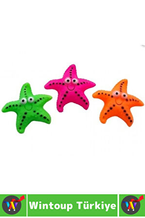 Evcil Hayvan Köpek Diş Temizliği Kaşıma Masaj İlgi Çekici Denizyıldızı Figür Çiğneme Oyuncağı 2 Adet