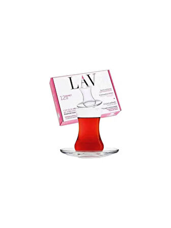 Lav Demet 12 Parça Çay Seti (6 Çay Bardak + 6 çay tabağı )