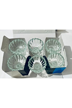 Ayaklı Cam 6lı Reçellik/şekerlik/dondurmalık