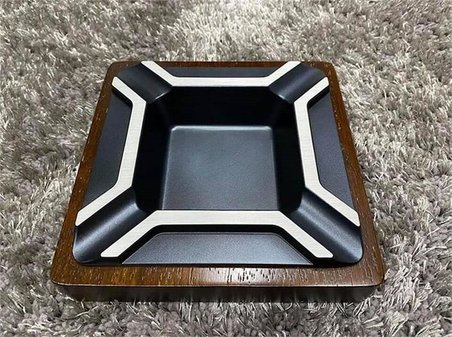 Lubinski Ahşap Metal Puro Küllüğü Silver 4lü