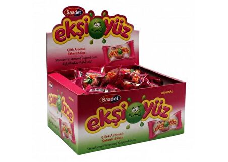 Ekşiyüz Sakız 100'lü 5 Paket (Tutti Frutti Çilek Portakal Kola Böğürtlen)