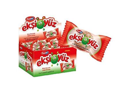 Ekşiyüz Sakız 100'lü 5 Paket (Tutti Frutti Çilek Portakal Kola Böğürtlen)