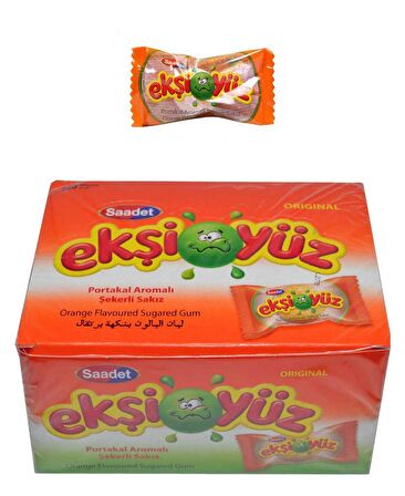 Saadet Ekşiyüz 3.5 Gr x 100 Adet Portakal Aromalı Sakız 5 Paket