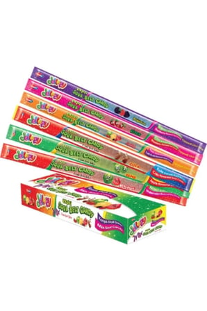 Saadet Jellopy Karışık Meyve Aromalı Ekşili Şerit Yumuşak Şeker 20 gr x 72'li