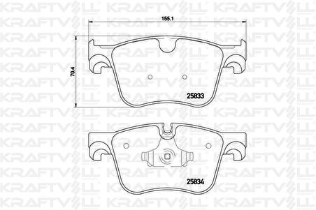 Psa On Fren Balatası Peugeot 308 II 13> Citroen C4 Picasso II - Kraftvoll 07010103