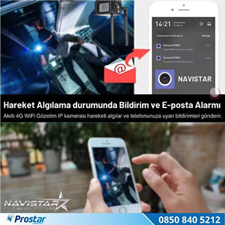 Uzaktan izlemeli 4 MP Ultra HD 4G Sim kart girişli Tak kullan Profesyonel Kamera