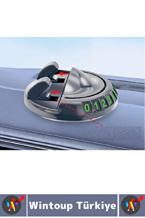 Premium Güçlü Tutuş Oto Organizer 360° Dönebilen Yapışkanlı Numaratörlü Araç İçi Telefon Tutucu