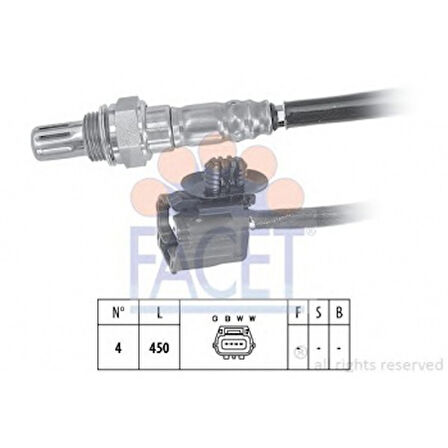 Renault Oksıjen Sensoru Logan Sandero Modus 1,2 16v Clio M4r Laguna III - Facet 10.8117