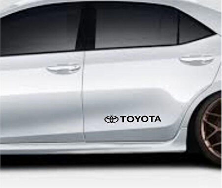 Toyota Yan Kapı Alt Yazısı Sticker Oto Etiket 3 adet