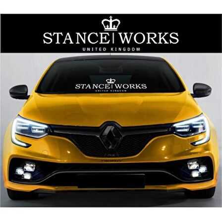 Stance Works Ön Cam Sticker Yapıştırması araba sticker V2