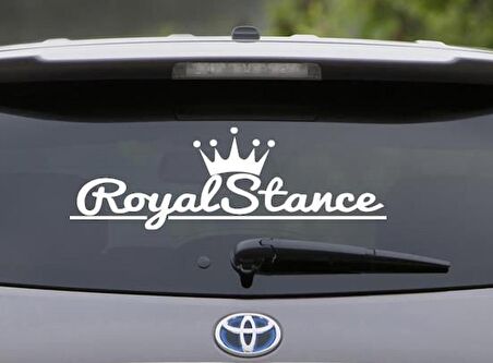 Royal Stance Arka Cam Sticker yapıştırması araba stickerı